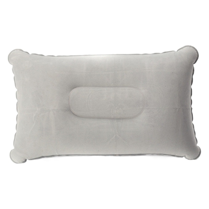 Inflatable Pillow travel pillow flocking blowing square pillow outdoor portable long-distance sleeping pillow camping pillow factory wholesale