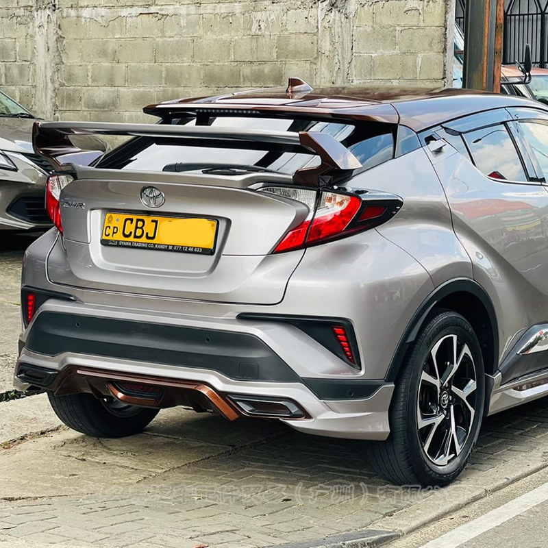 Suitable for 16-22 Toyota Yaris Modified Large Rear Wing Imported Chr Special Raised High Wing No-Drill Double-Layer Gt Wing
