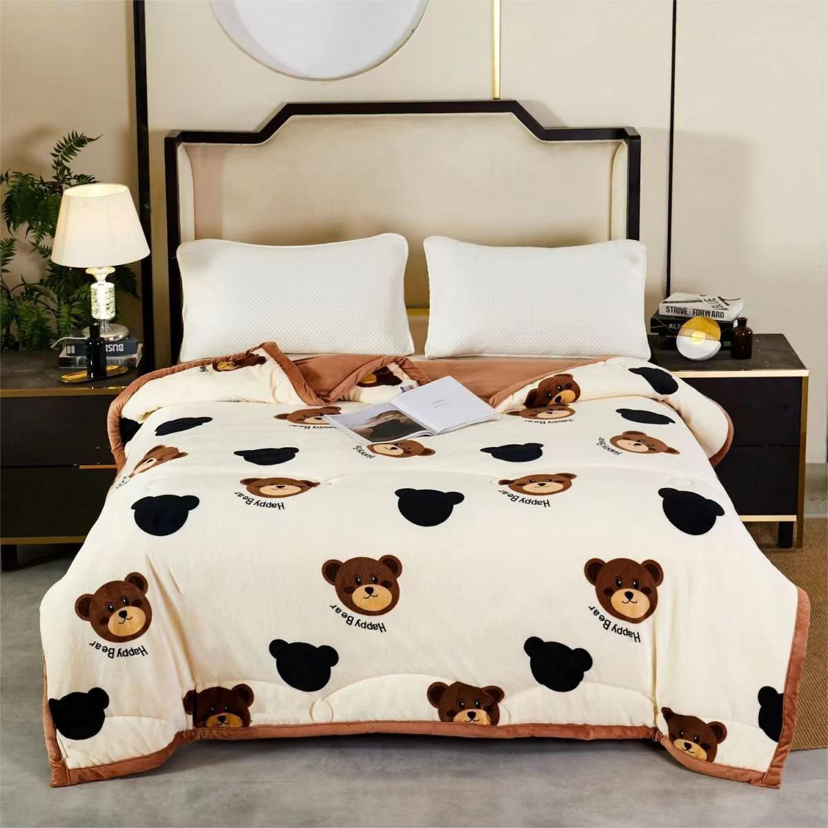 밀크 벨벳 퀼트 - 작은 불곰