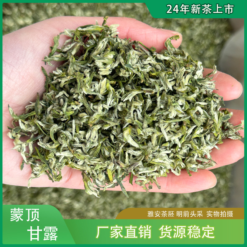 24年新茶四川雅安早春明前头采甘露特级栗香绿茶蒙顶甘露厂家批发