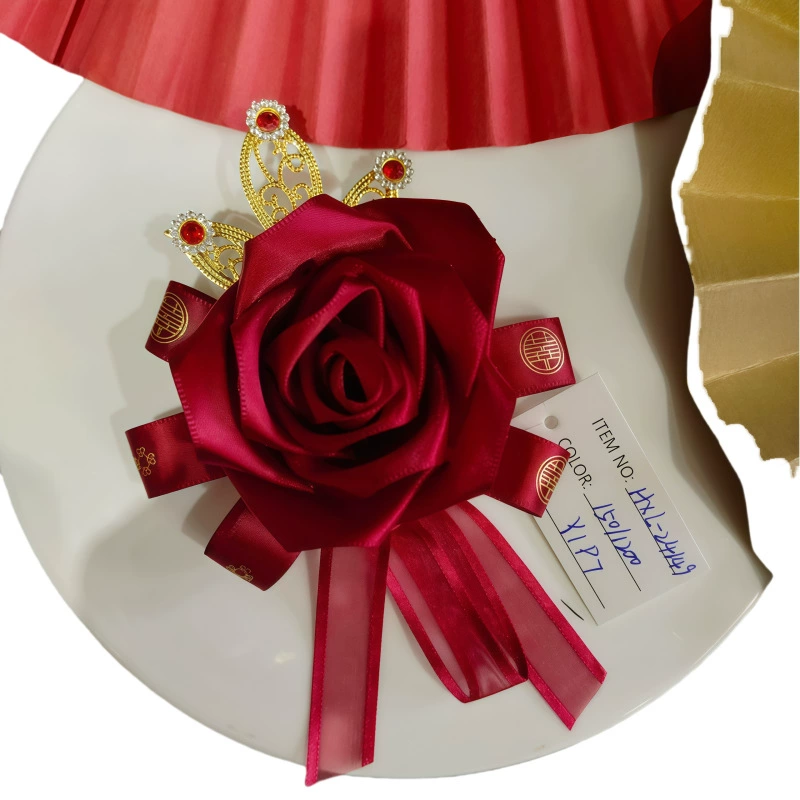 Китайский стиль бутоньерка свадебный полный комплект corsage для невесты и жениха имитационная свадебная композиция букет