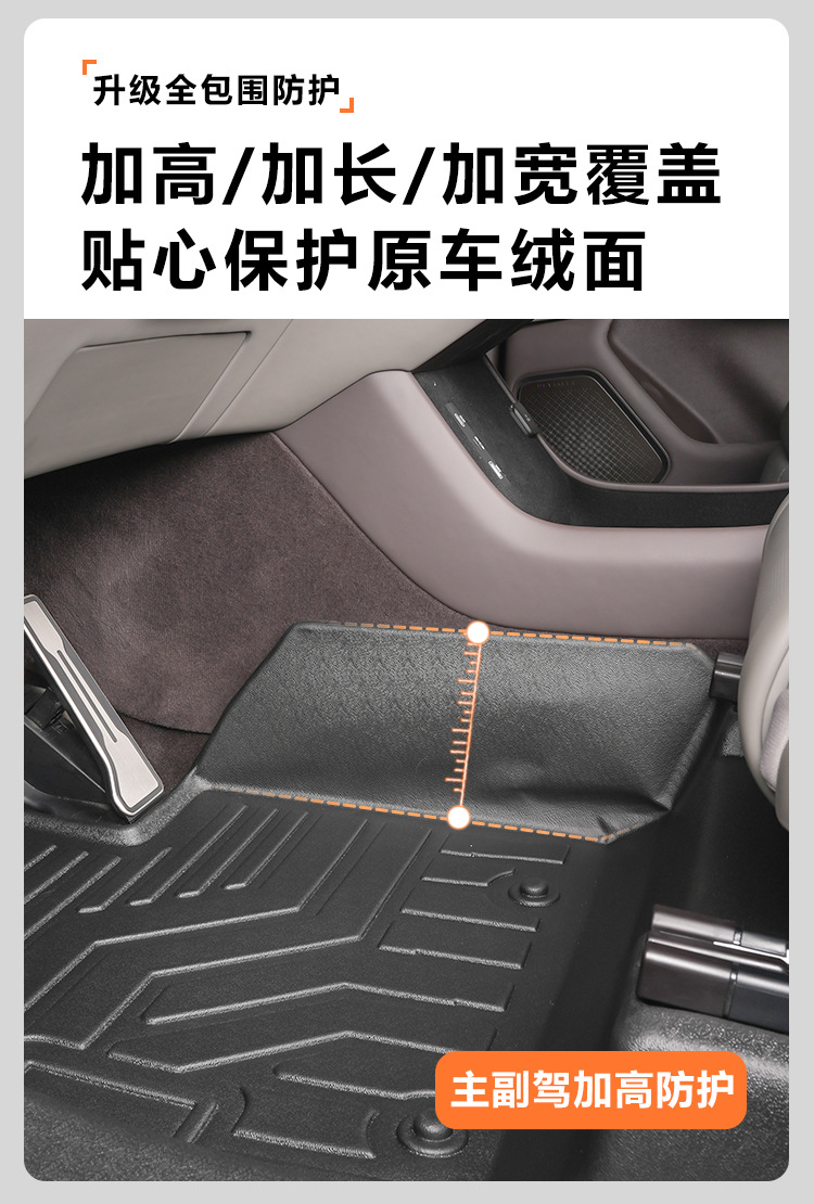 Suitable for Denza N9 full coverage 25-26 model six-seater floor mat modification kit, threshold accessories, interior TPE car floor mats