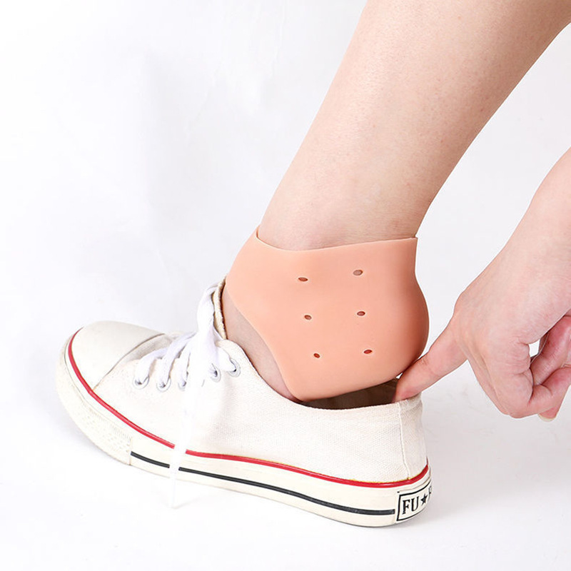 cubierta de talón de silicona agrietada protector de pies secos calcetines anti-agrietados para mujeres agrietadas paquete de talón de hombre agrietado