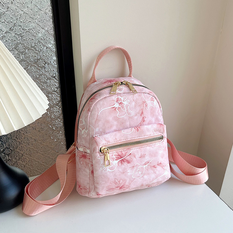 2024 verano nuevo estilo moda textura simple mochila casual mini mochila personalidad ins estilo occidental mochila