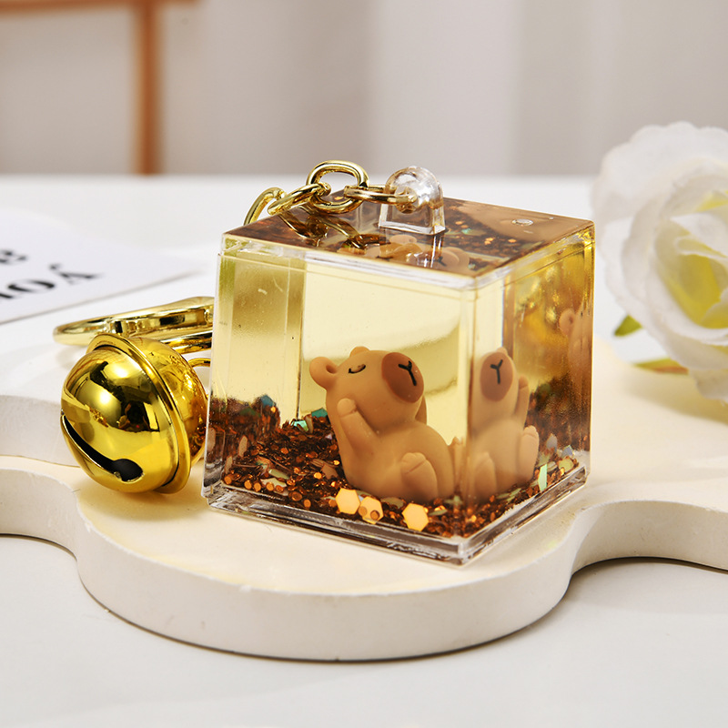 Unisex Gender Cute Animal Capybara Arylic Unisex Bag Pendant Keychain