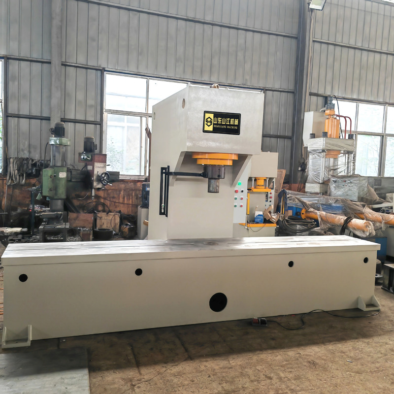 200-Ton Extended Workbench Single-Arm Hydraulic Press with Servo Drive for Bending Steel Pipes and Single-Column Straightening Machine, Adjustable Speed
