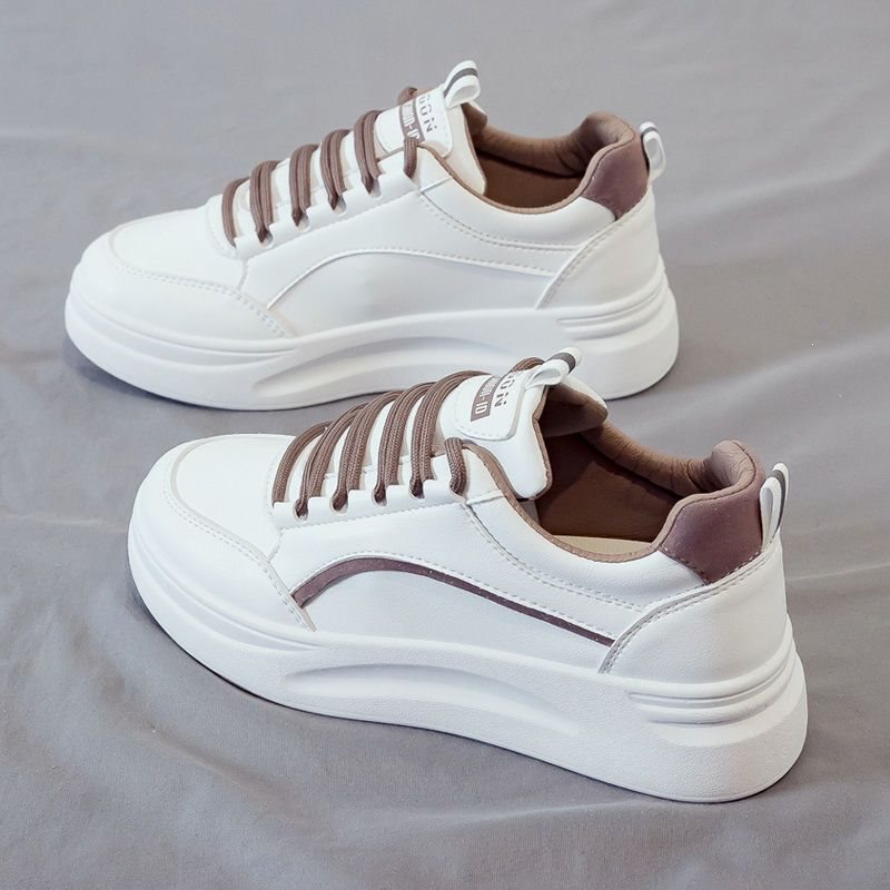 White Sneakers for Women 2022 Spring New Korean Style Trendy Leather Sports Casual Versatile Board Shoes for Students Ins Trend