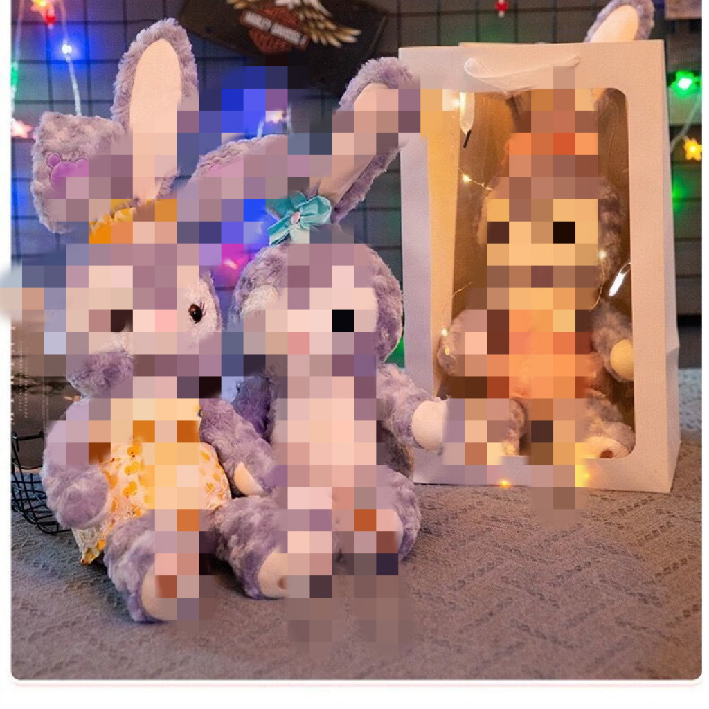 網紅兔子毛絨玩具可愛公仔送女生生日禮物長耳兔玩偶兒童禮物批發