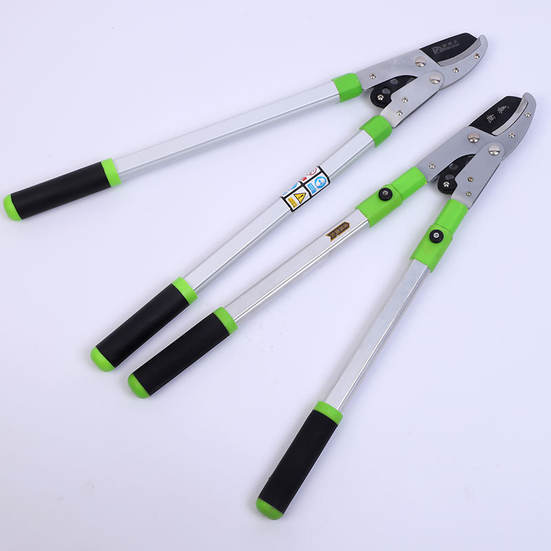 Gardening tool manganese steel blade labor-saving thick branch scissors fruit tree telescopic high branch shears Big Man thick branch scissors wholesale