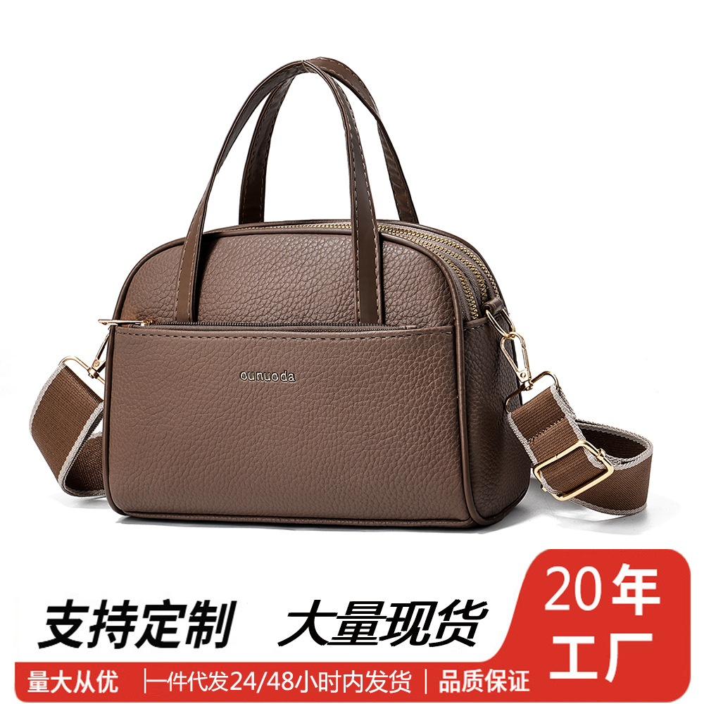 Cross-border women's bag wholesale 2026 autumn new model for middle-aged and elderly mothers, simple and lightweight handbag, shoulder bag, crossbody bag
