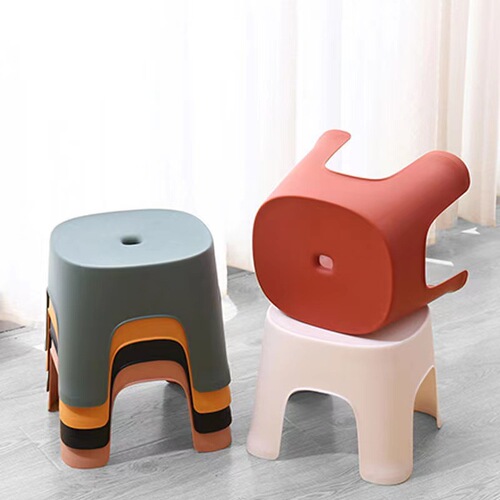 Thickened row stools, children's household bathroom stools, adult non-slip foot-stepping plastic stools, bathing low stools, porch shoe changing stools