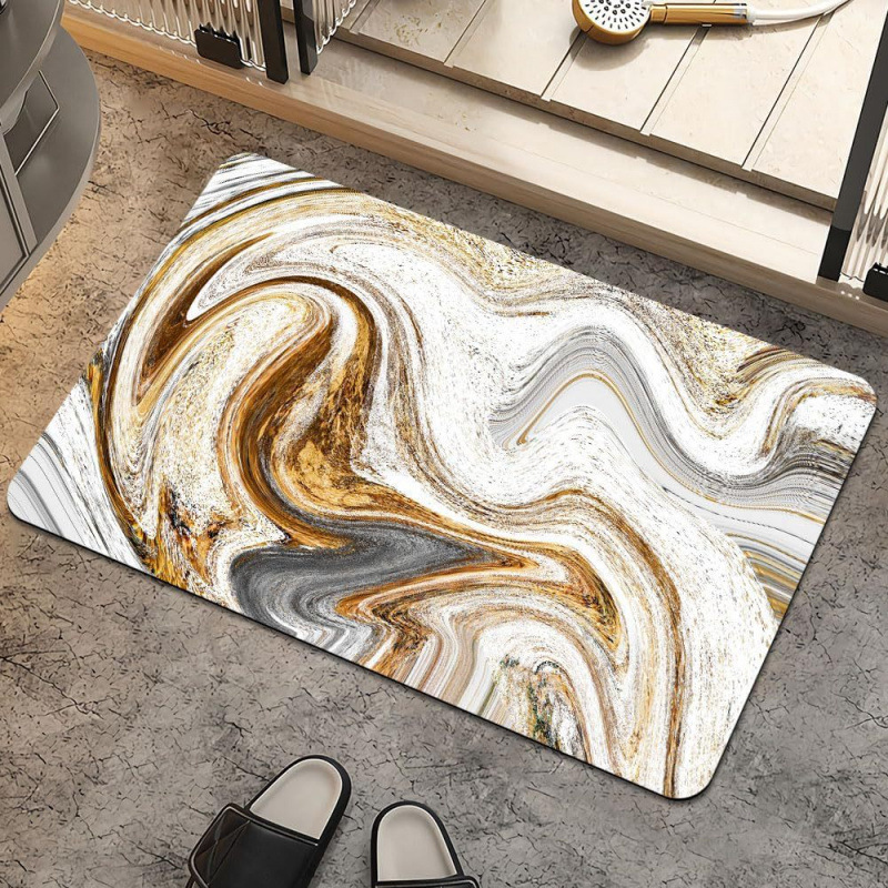 Cross-Border American-Style Abstract Series Diatomaceous Earth Dirt-Resistant and Easy-Care Floor Mats for Home Bathroom, Water-Absorbent and Non-Slip Foot Mats in Stock Cross-Border American-Style Abstract Series Diatomaceous Earth Dirt-Resistant and Easy-Care Floor Mats for Home Bathroom, Water-Absorbent and Non-Slip Foot Mats in Stock