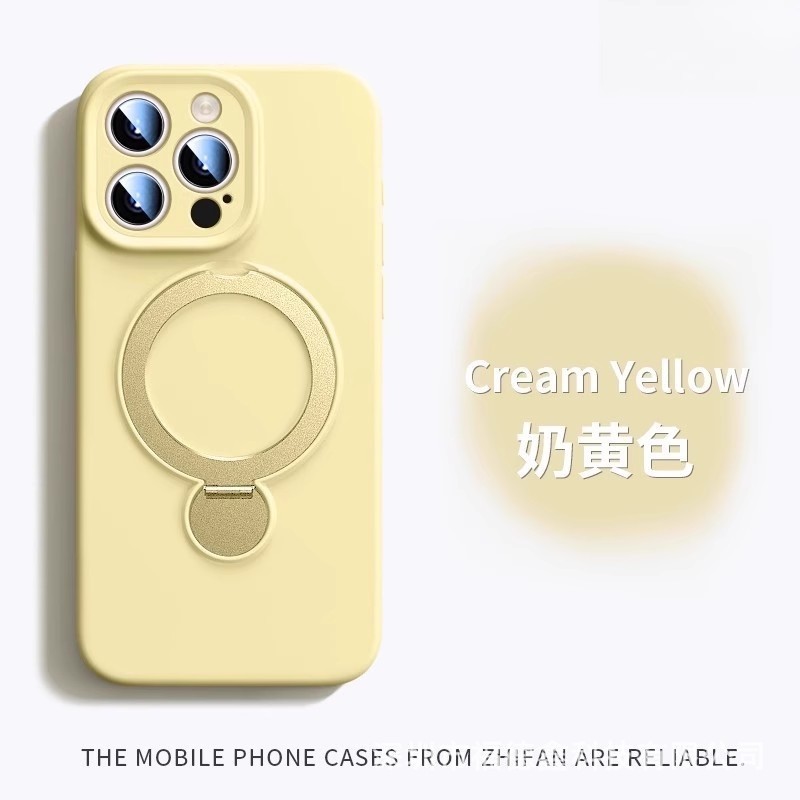 iPhone16PROMAX 液体シリコーン携帯電話ケース回転スタンドストラップ付き Apple 15 落下防止シースに適しています|undefined