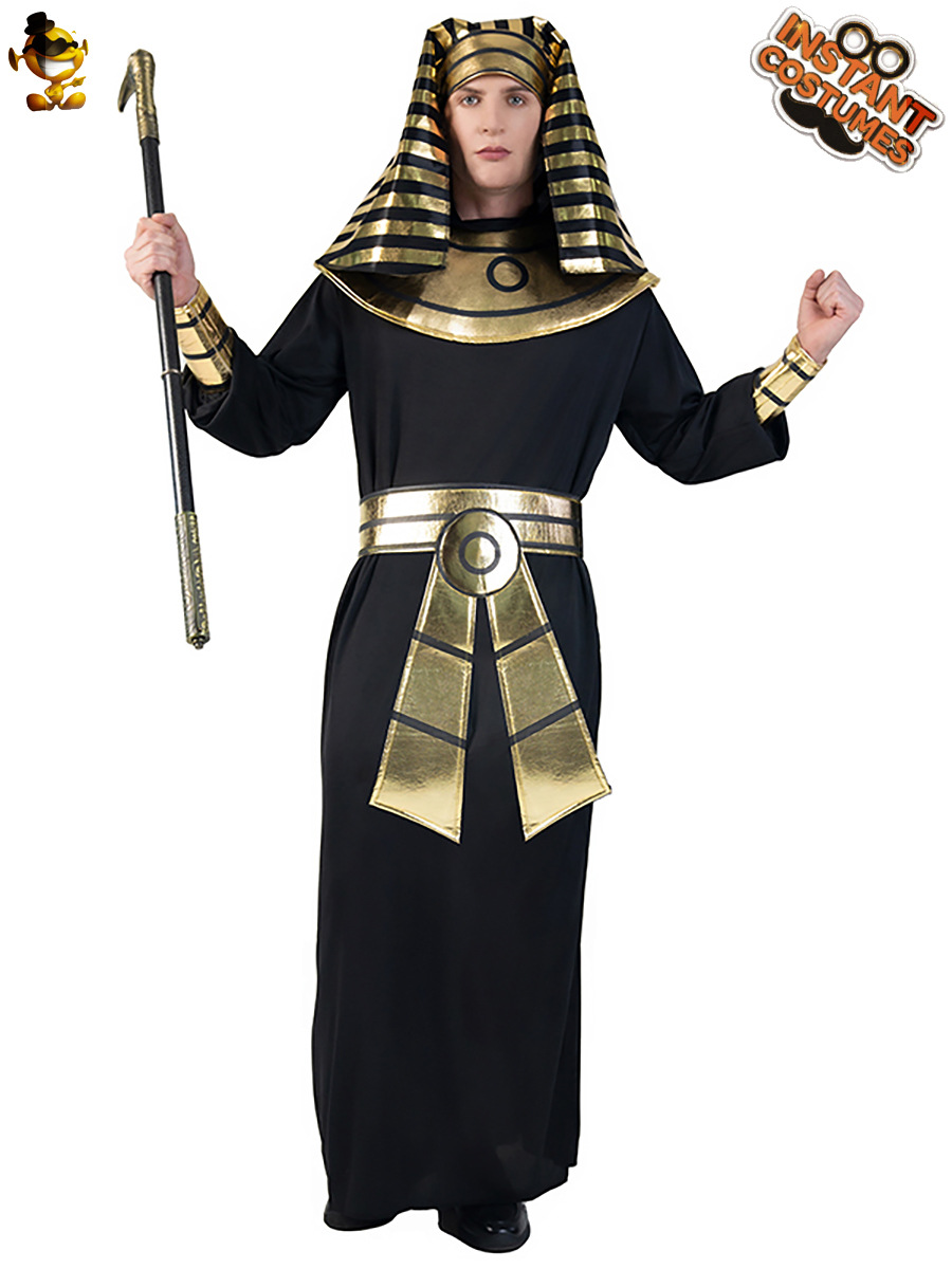 Adulto de los hombres de Halloween faraón egipcio traje de fiesta egipcio masculino rey traje de la etapa Cosplay