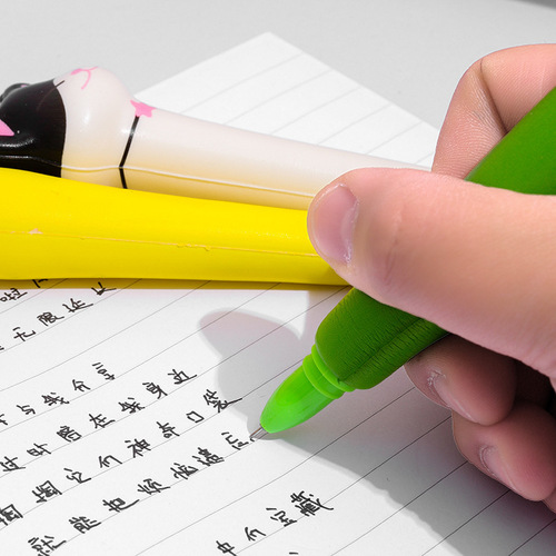 Creative decompression vent memory foam rebound gel pen cute internet celebrity decompression artifact cartoon decompression pen wholesale