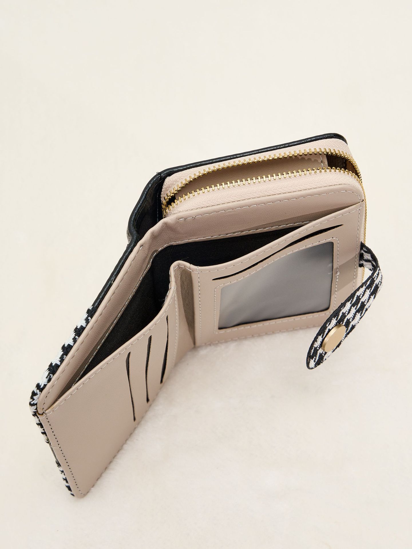 2024 New Korean Style Simple Fashion Small Wallet Women's Short Houndstooth Special-Interest Design Clutch Mini Women's School display picture 4