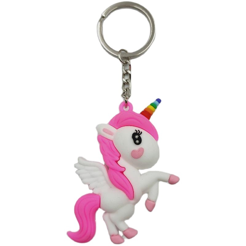 Amazon popular lindo Pegasus unicornio llavero colgante bolso adornos catch muñeca máquina pequeño regalo