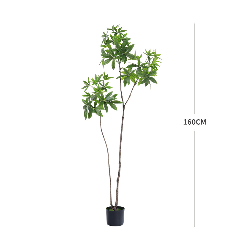 Árbol de fortuna de imitación nórdica planta biónica interior decoración de suelo árbol falso maceta decoración suave paisaje falso plantación verde