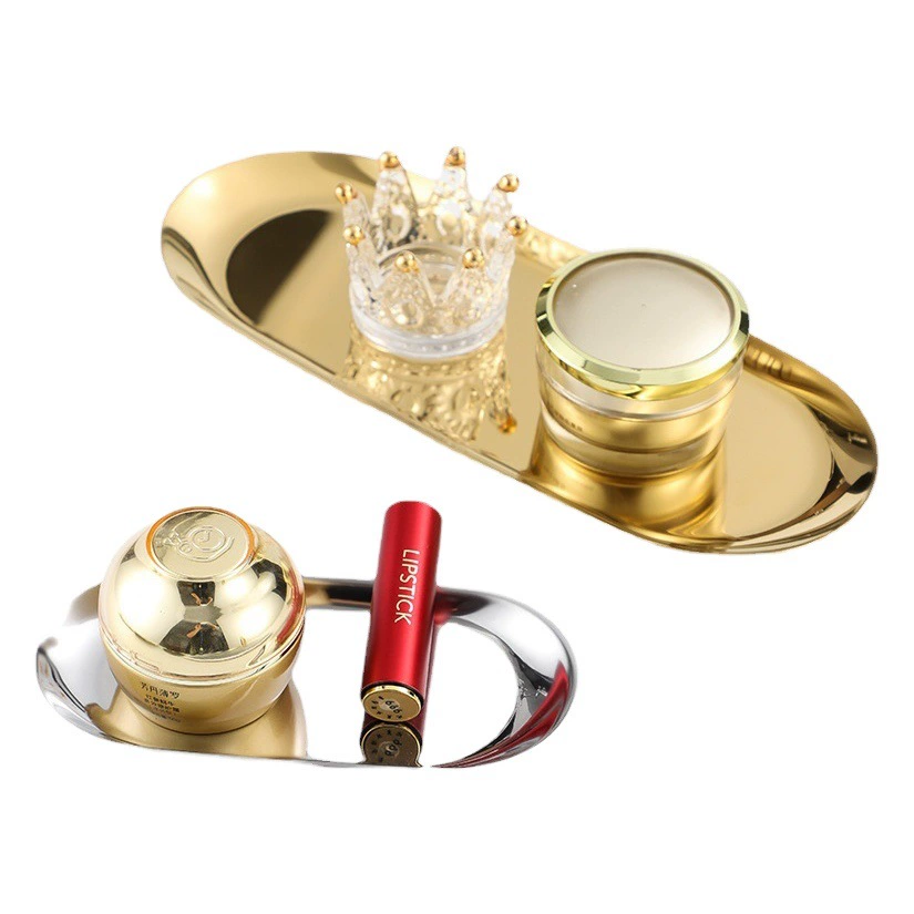 Nordic ins маленький поднос из нержавеющей стали послеобеденный чай Кондитерская тарелка полотенце тарелка для хранения ювелирных изделий зеркальная тарелка для хранения