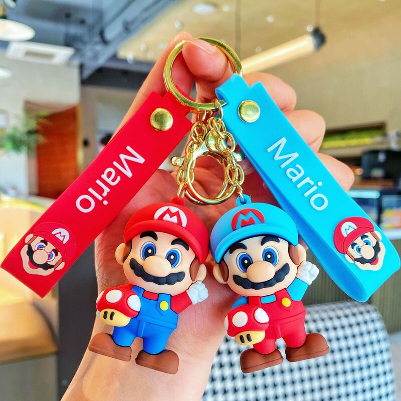 Cartoon Mario Keychain Super Mary Doll Pendant Bag Pendant Car Key Chain Explosive Small Gift