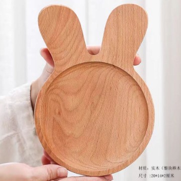 Plato de madera sólida, bandeja de madera, plato de madera fresca, plato de madera, plato de pastel casero, plato de té