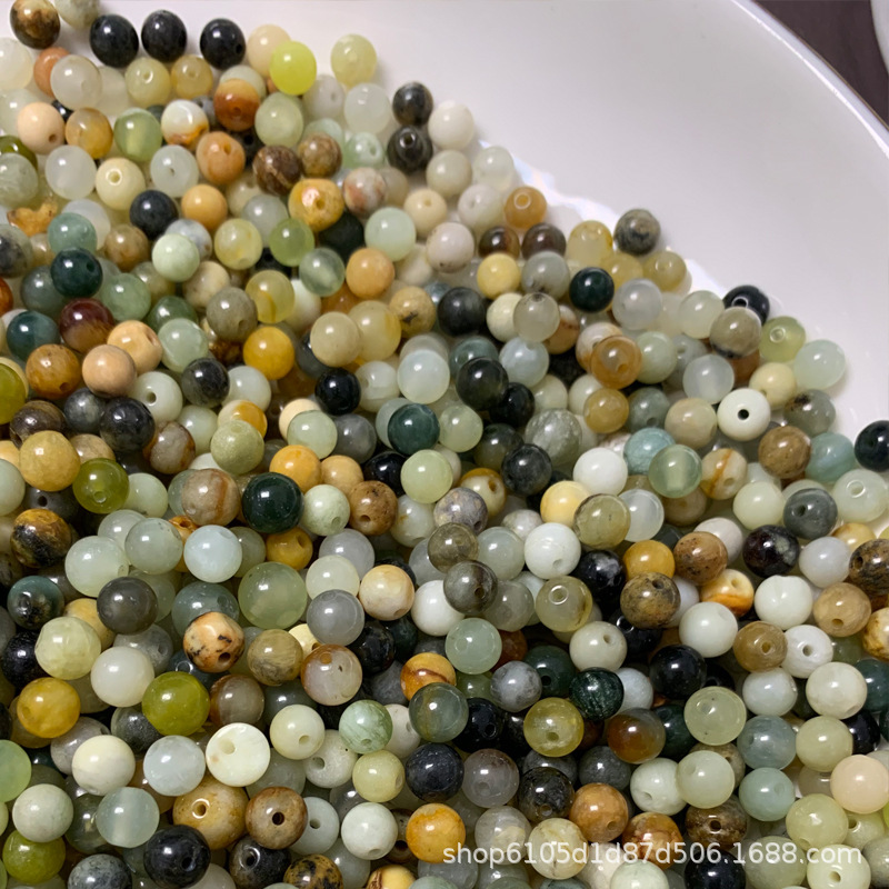 Flora de jade natural de jade 501 color tinta verde material DIY bolsas de pulseras collares con cuentas