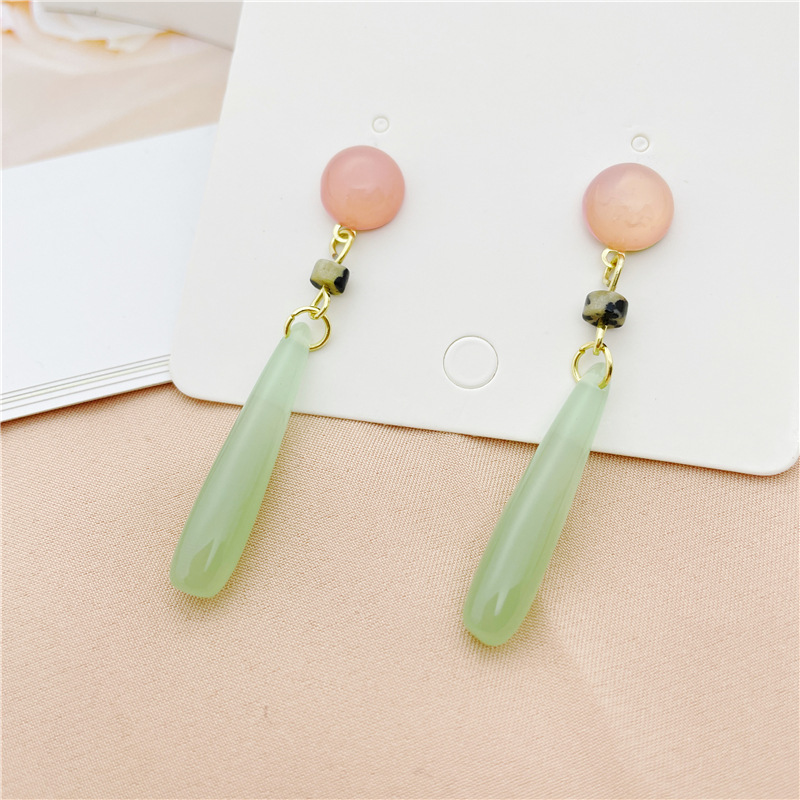 Fashion Round Tassel Alloy Glass Womenu0027S Drop Earrings 1 Pair