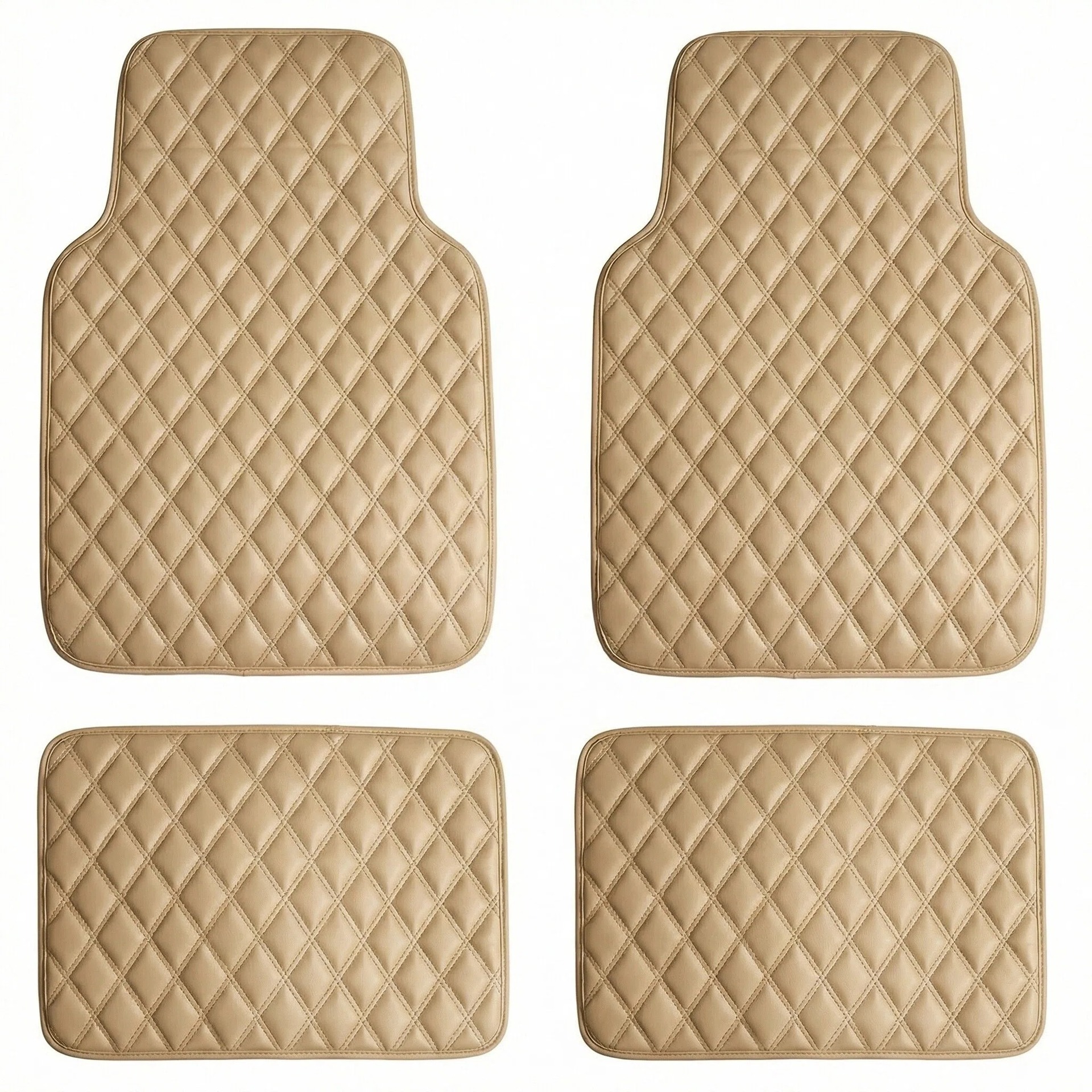 Cross-Border Automotive Universal Floor Mats, Amazon Foreign Trade Exclusive, Four-Piece Set, Thick Leather Floor Mats, Easy to Care for