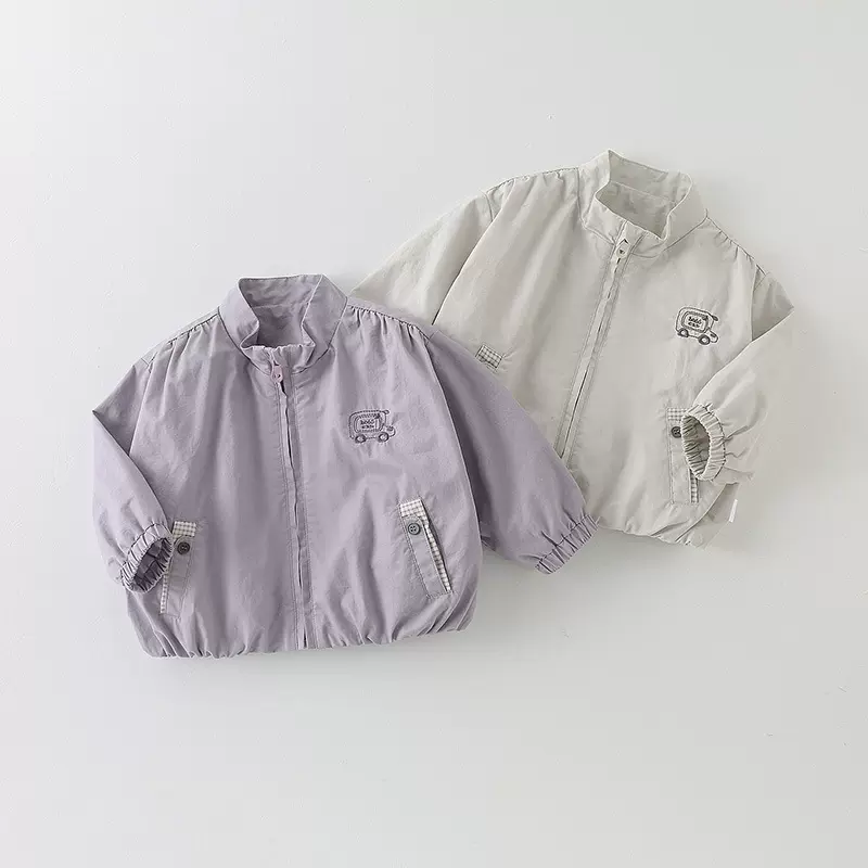 婴幼童衣服男宝宝春装外出百搭洋气外套春季新款男童立领开衫 a类