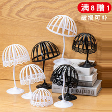 成人帽架帽托帽子展示架子塑料黑色帽撑卖场货架模型支架道具