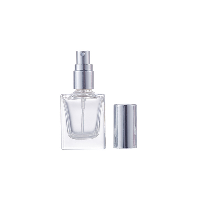 Botella de perfumes 10ml botella de spray cuadrada de vidrio vacía botella de viaje transparente botella de muestra pequeña botella de cuatro cuadrados