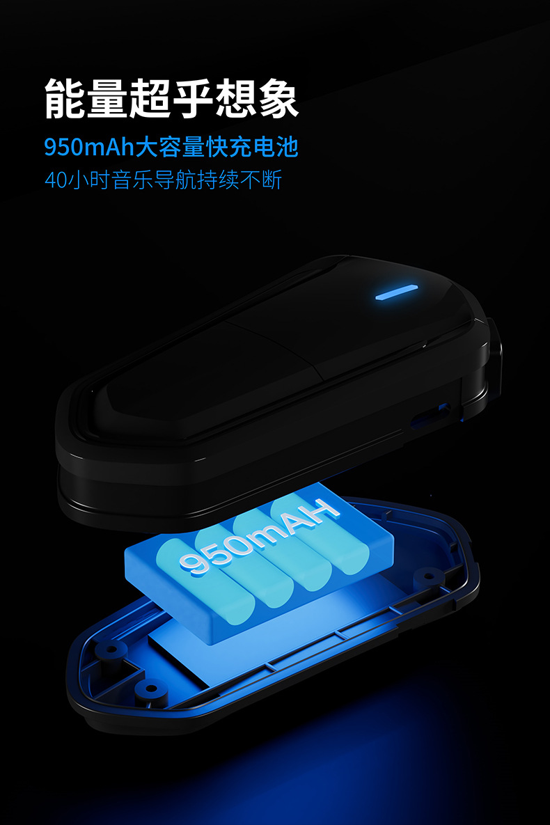B35S Motorcycle Helmet Built-In Wireless Intercom Bluetooth Headset Full Helmet Half Helmet Waterproof Noise Reduction Wholesale