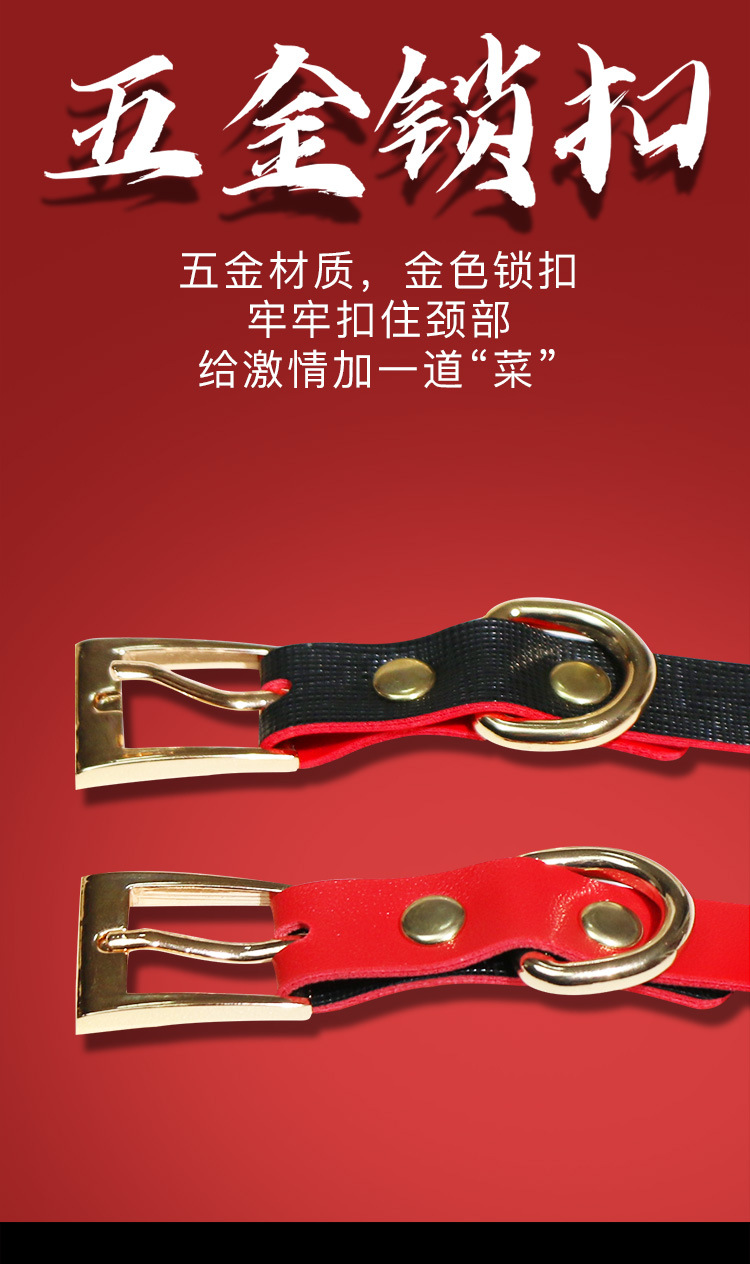 SM Collar with Leash and Handcuffs Set, Metal and Leather Restraint Kit for Couples — detail image 20