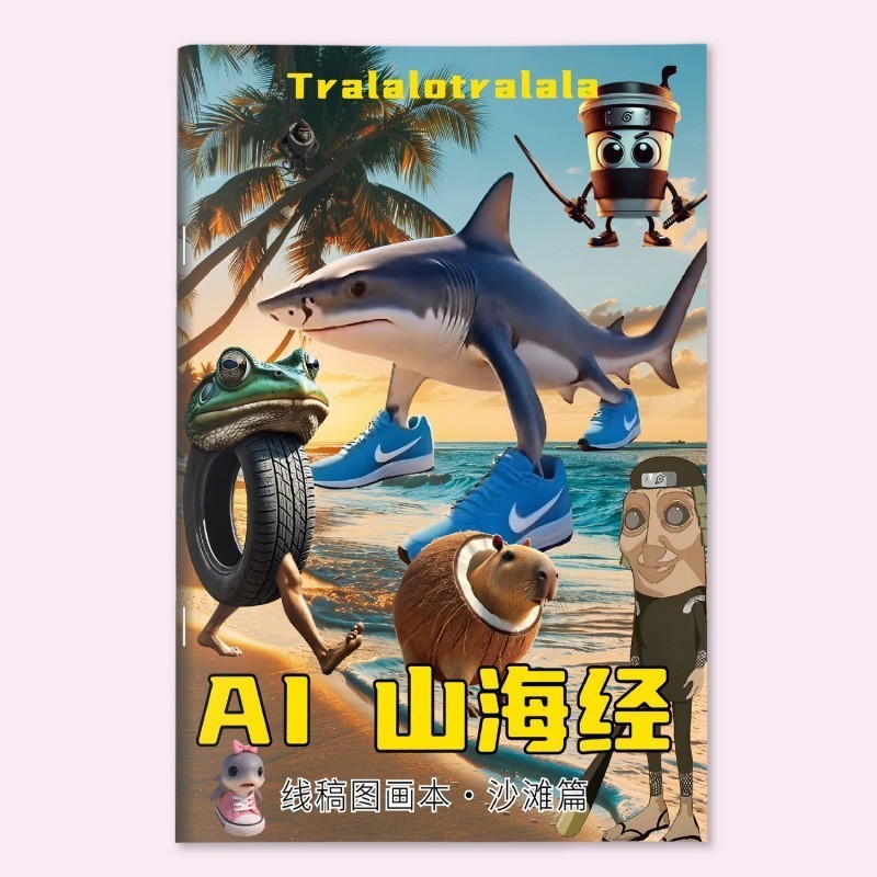 AI Tongtong 山海経トレースブック 子供用絵本 クロスボーダー アメリカ海外版 コミックブック ぬり絵|undefined