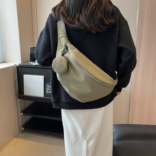 (Cross-border trading), fashionable bag strap one shoulder, nylon trend retro belt bag, Korean style