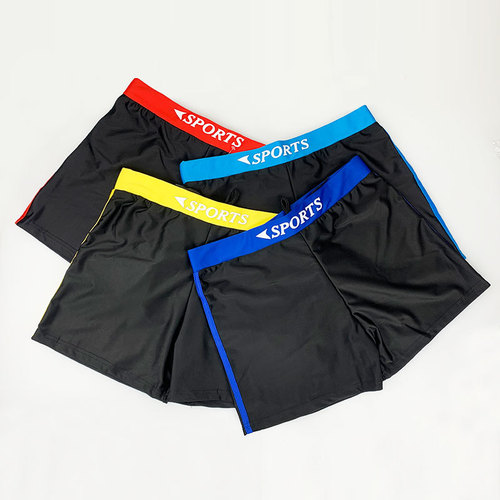 Hurun men's swimming trunks anti-embarrassment boxer wide waist swimsuit plus fat size professional swimming trunks hot spring swimwear wholesale