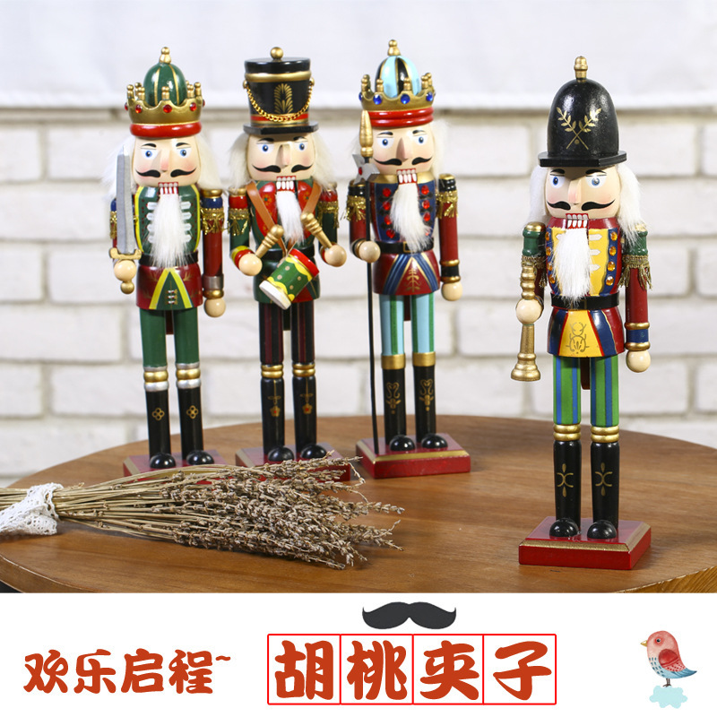 跨境30cm胡桃夹子木偶士兵挂件节日礼物 摆设创意摆件圣诞节礼品