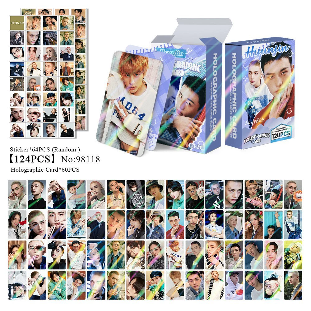 New Model Exclusively for Foreign Trade: 124 Holographic Cards, Total Chain Gidle Str Bptwice Celebrity Merchandise Lomo Small Cards