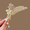 Metal advanced elegant shark, hairgrip, crab pin, brand big hair accessory, high-quality style, South Korea