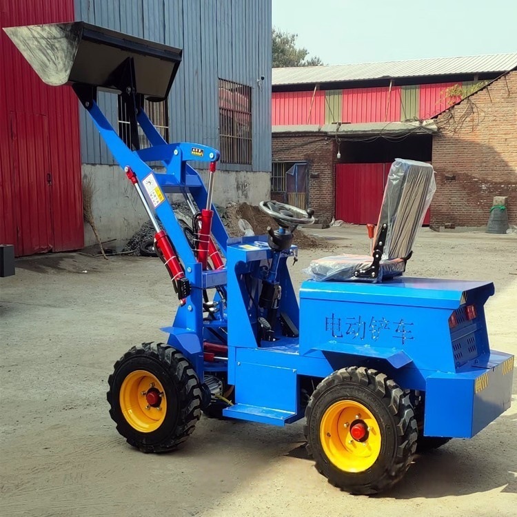 小型电动装载机电动铲车建筑工地养殖场用电动四轮小铲车