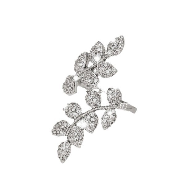 European And American Leaf Wheat Ear Ring Fashionable Lady Design Ring Inlay Adjustable Popular Handmade For Women_voghion.com