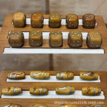 藏风驼骨镶钉骰子镶铜丝天珠配珠配件饰品文玩配饰配件diy饰品