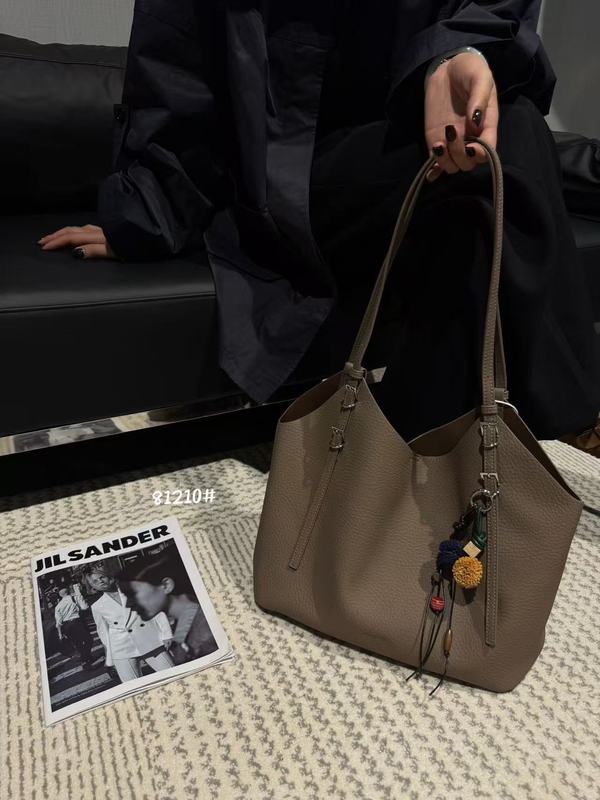 复古慵懒风真皮托特包包女2025秋冬新款大容量休闲百搭单肩手提包|undefined