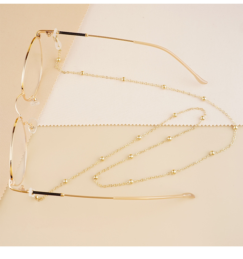 Casual Solid Color Metal Women's Glasses Chain display picture 1