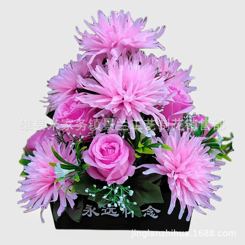 Calla lily bonsai Qingming Festival sacrificial supplies Bedding funeral supplies Crystal coffin wholesale cremation blanket