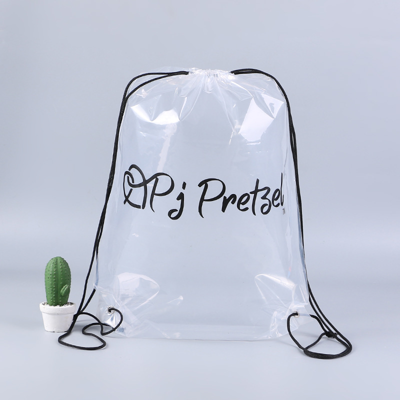Transparent plastic girdle backpack bag Video Game gift doll storage bag advertising event packaging bag