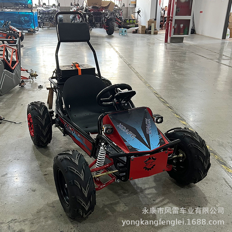 Kart Eléctrico Todoterreno de Acero con Función de Derrape para Entretenimiento al Aire Libre