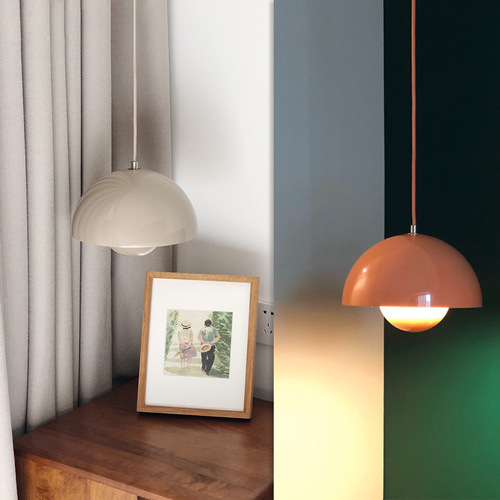 Cream draped string flower bud Denmark restaurant bar island bed bedside lamp minimalist modern light luxury creative pendant light