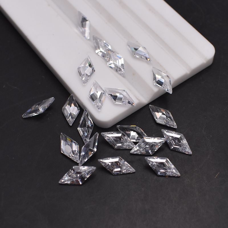 白透明色菱形宝石裸石m菱形锆石珠宝