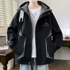 春秋の上着の男の子の13中学校の高校の学生の14かっこいい突撃服のジャケットの15歳の青少年の大きい子供の春服